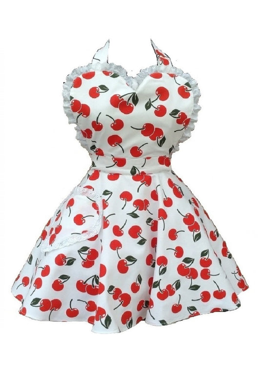 Cherry Bakes Well Womens Sweetheart Apron