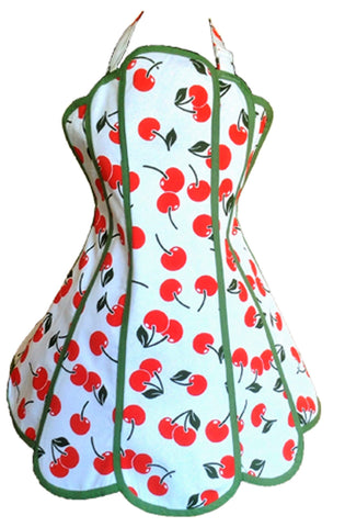 Sale. Cherry Bakes Well Womens Panel Apron