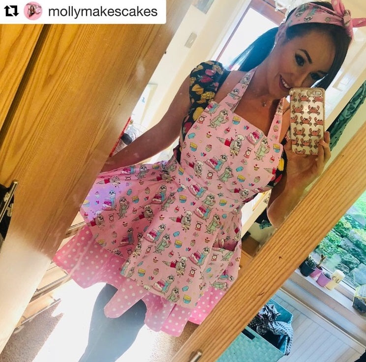 Super Glam Baker Sloths Womens Apron