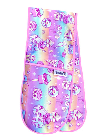 Pastel Rainbow Kawaii Oven Gloves