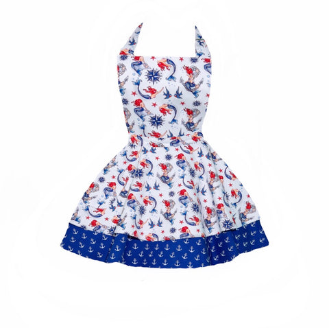 Nautical mermaid children's apron