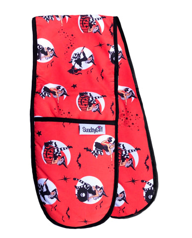 Cute Pin Up Witches Oven Gloves