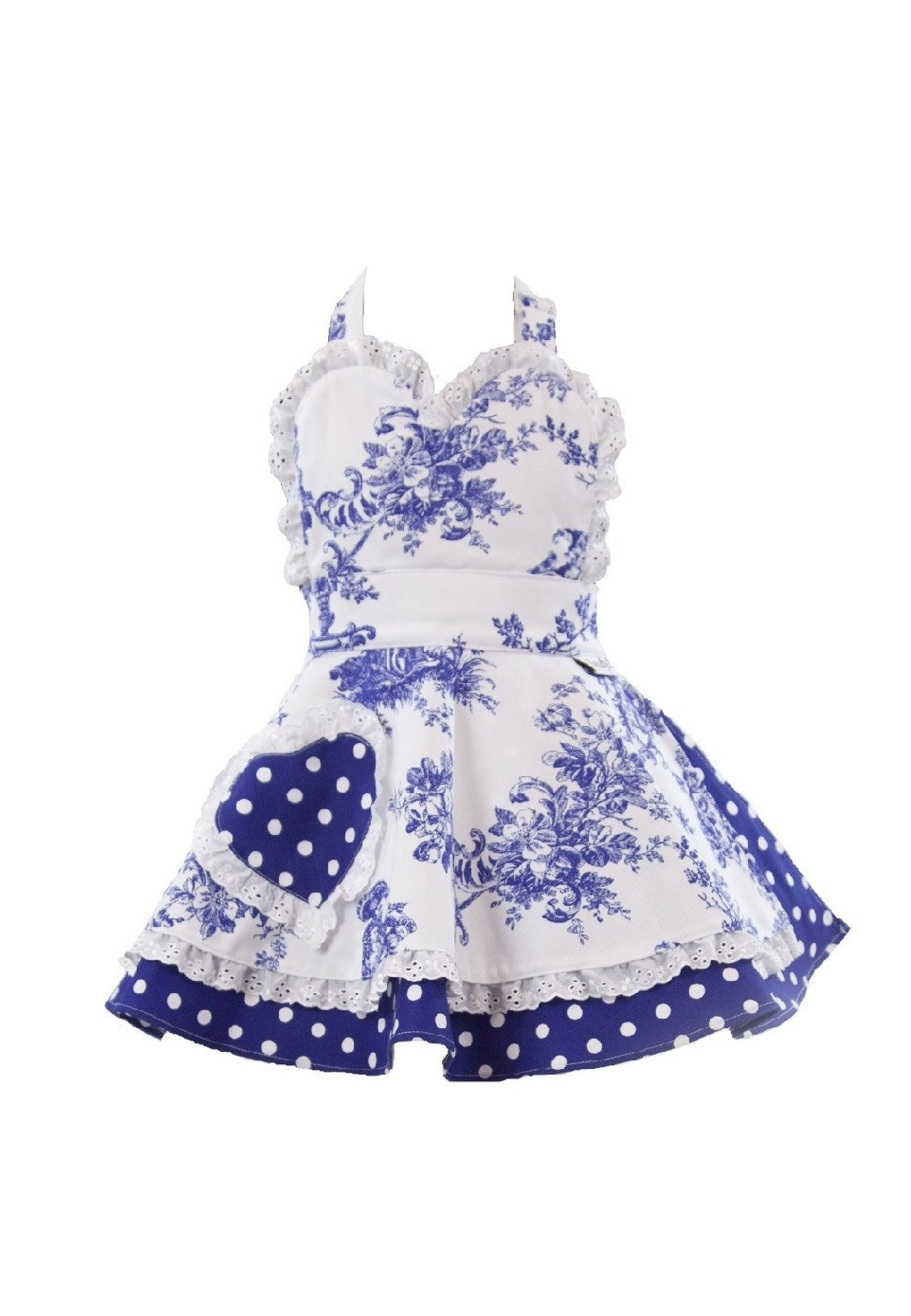 Blue French Toile Children's Apron