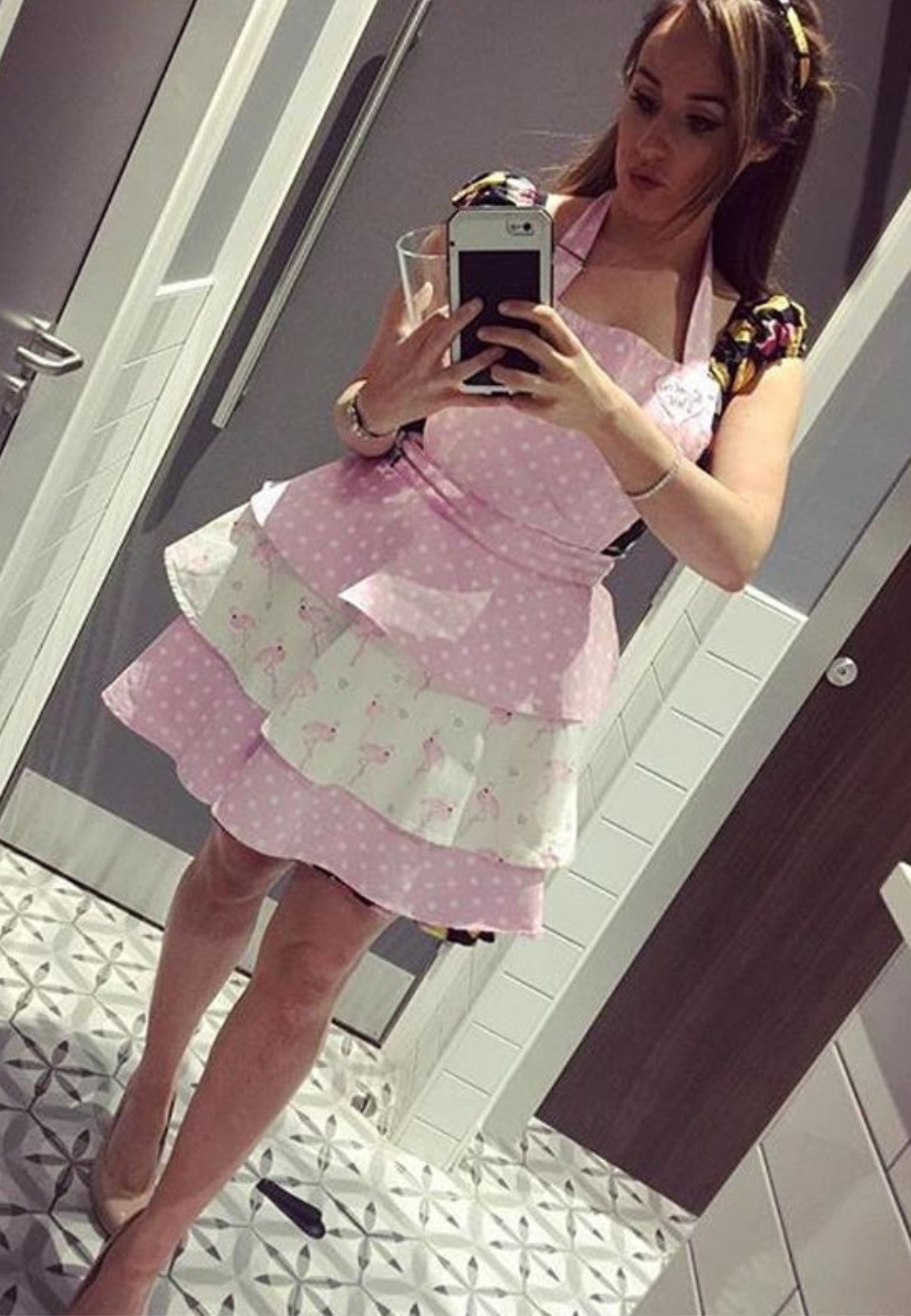 Pretty Flamingo Womens Rara Apron