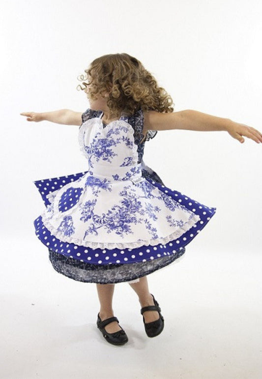 Blue French Toile Children's Apron