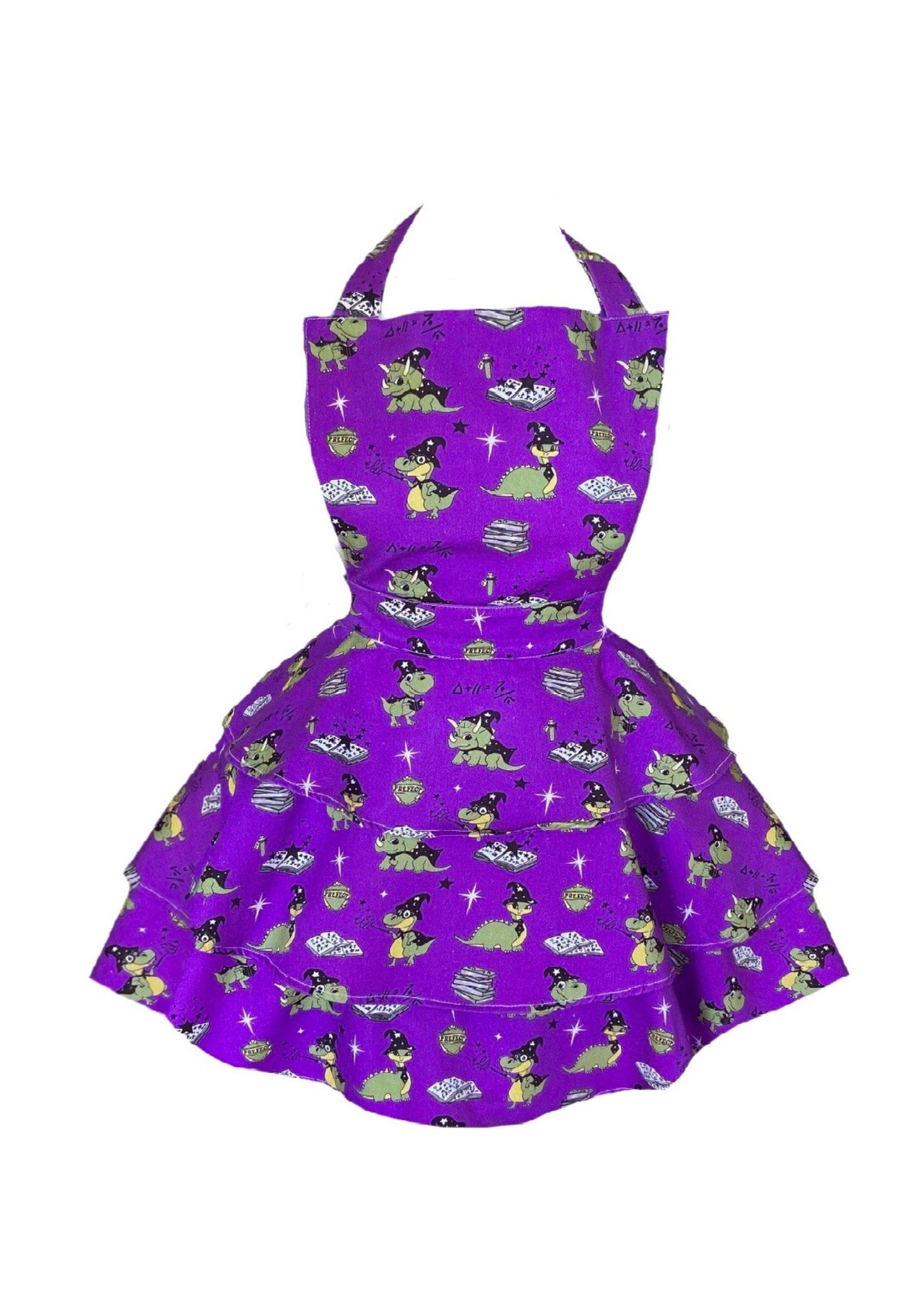 Wizardasaurus Academy Children's Apron. Wizardy Dinosaurs Retro Children's Apron