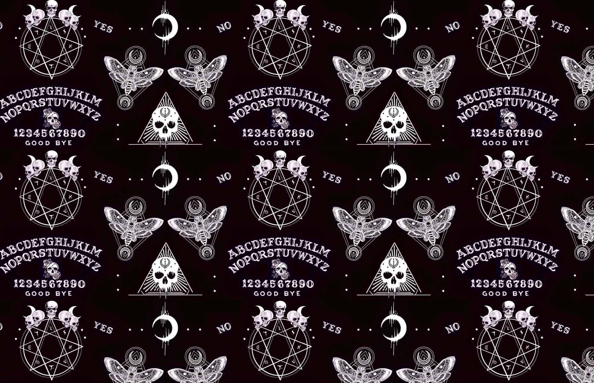 Ouija Fabric Print. Copyright The SundayGirl Company