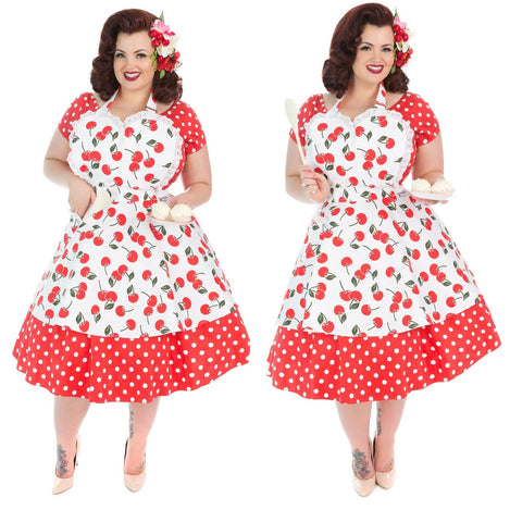 Cherry Bakes Well Womens Sweetheart Apron
